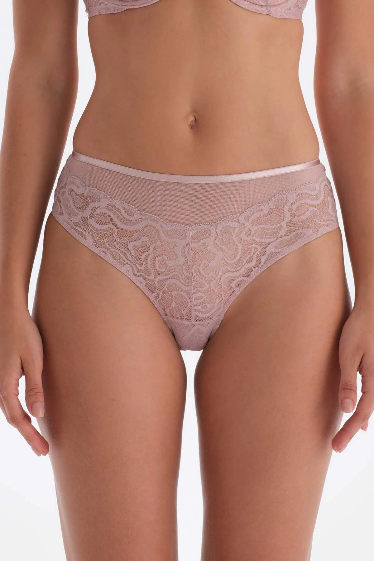 Soft Pink Lace Detailed Brief Panties