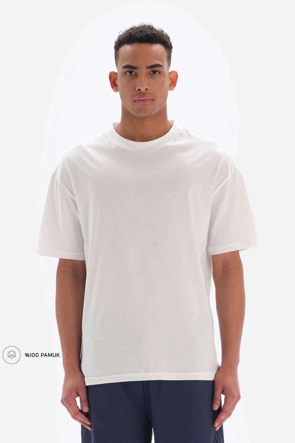 Active Men White Court Printed Cotton T-Shirt