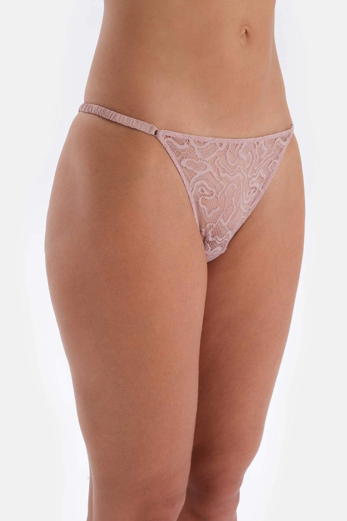 Brazilian Panties with Soft Pink Fabric and Lace Detail