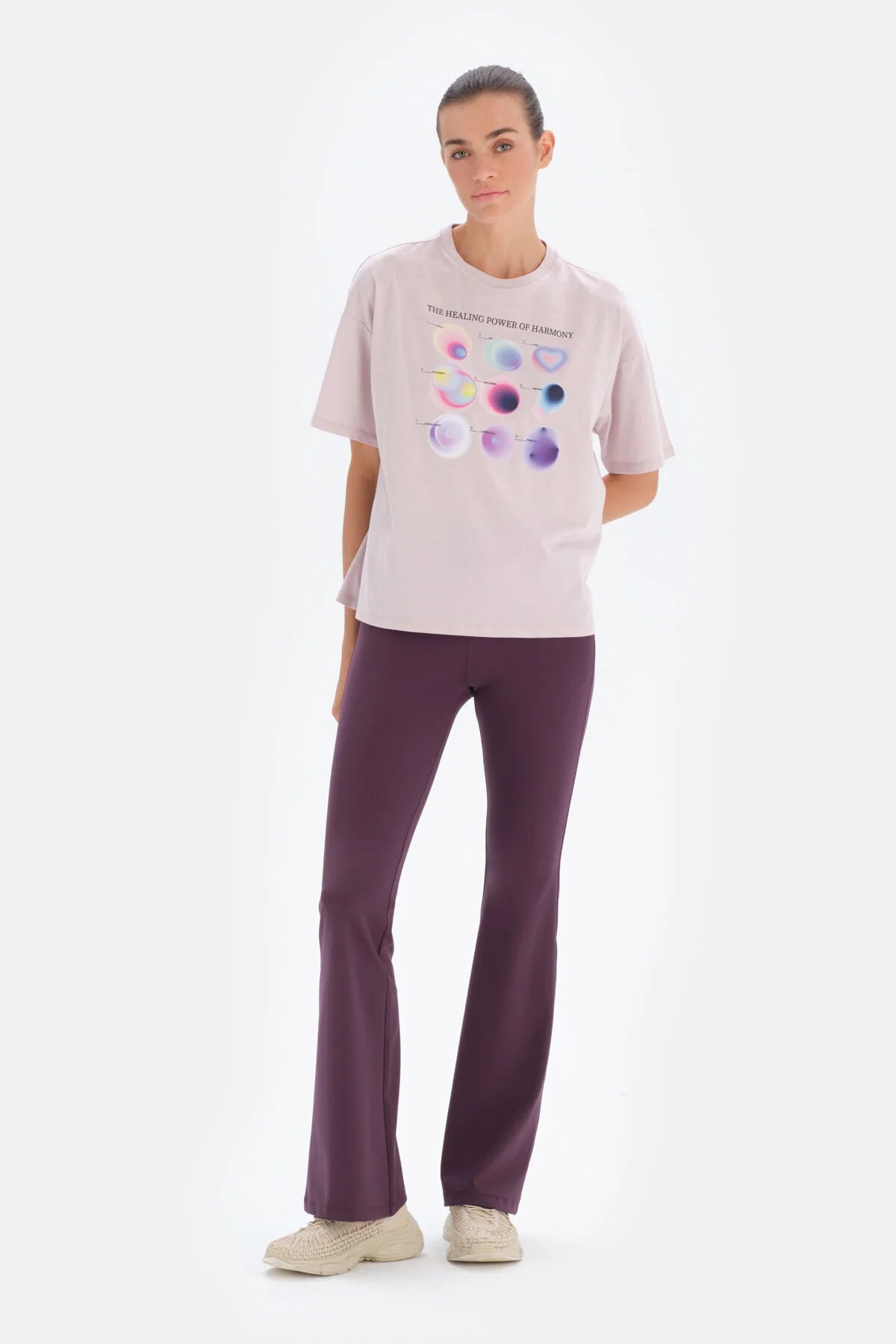 Active Lilac Aura Printed T-Shirt
