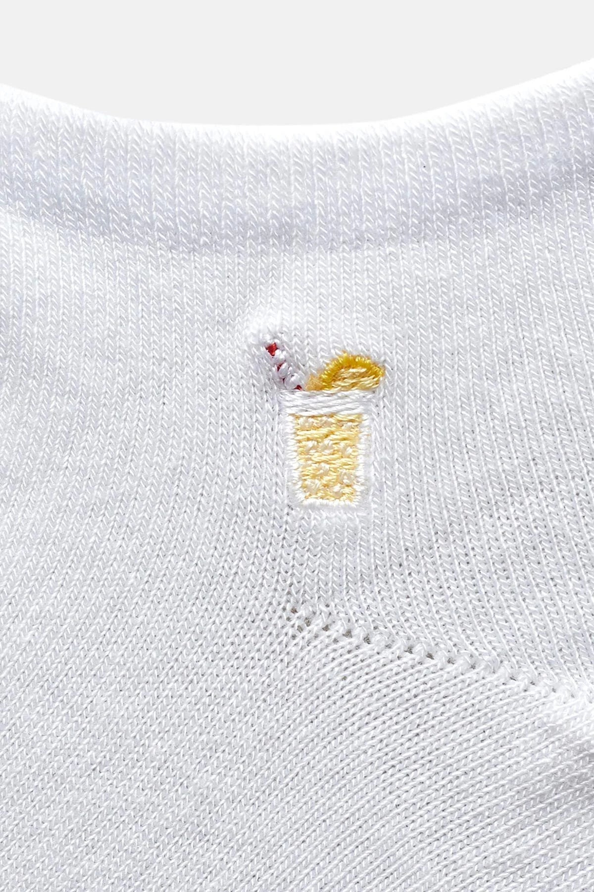 Women's Lemon Embroidered Booties Socks 2-Pieces