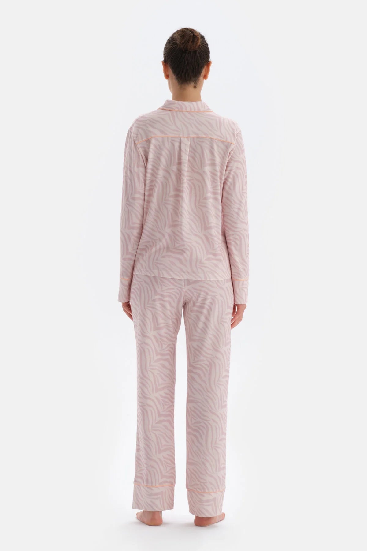 Women Pajama Set with Piping Detail